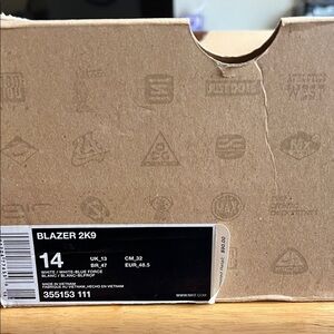 Nike Blazer 2K9 - White and Blue and red size 14